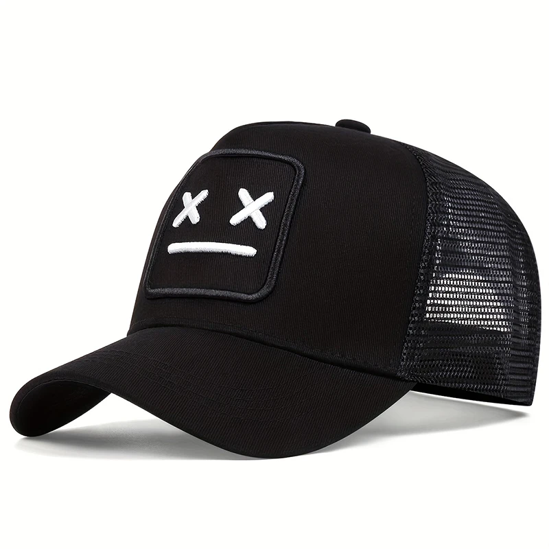 1piece Unisex XX Embroidery Baseball Net Caps Hip Hop Cap Spring and Summer Outdoor Adjustable Casual Hats Sunscreen Hat