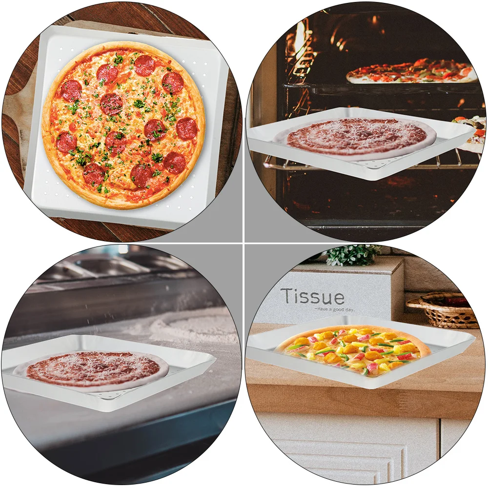 

1Pcs Nonstick Pizza Baking Pan Perforated Design Fast Heat Conduction Long Service Life Baking Tray Pizza Tray Kitchen Gadget