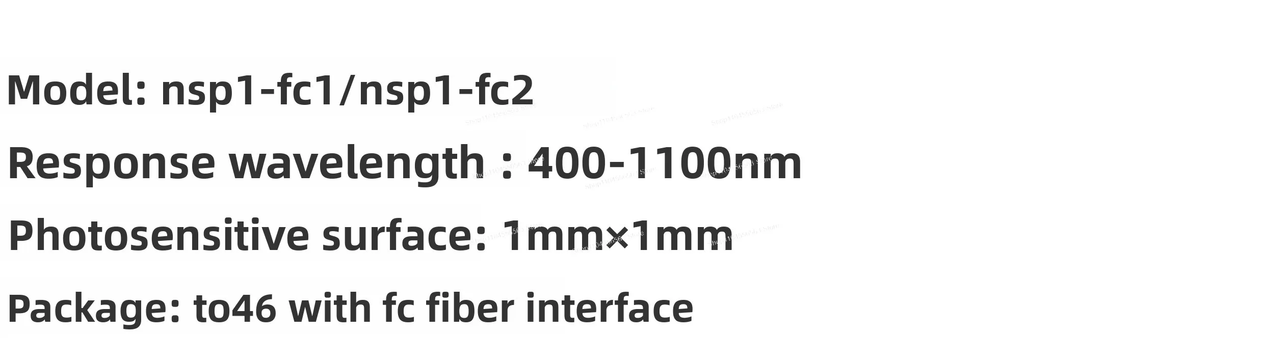NSP1 400-1100nm Silicon Photodiode Detector with FC Fiber and Flange, 1mm PD for Optical Sensing and Fiber Optic Systems