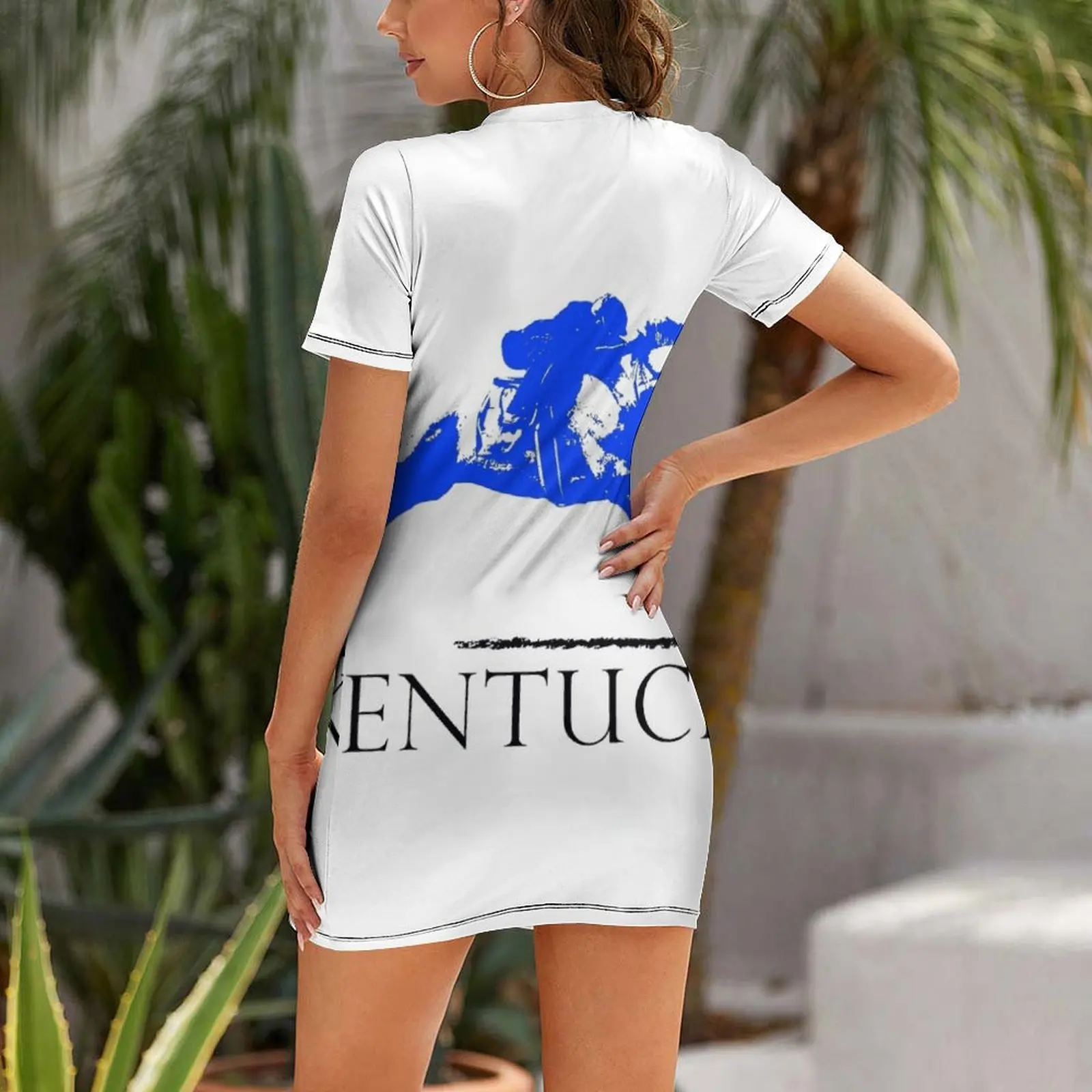 Kentucky Race Horse Short Sleeved Dress Evening gown chic and elegant woman dress Dress