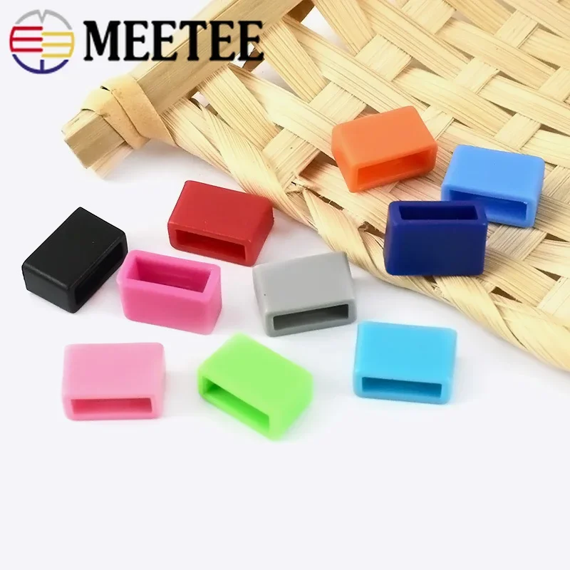 30pcs Meetee 10mm Plastic Belt Loop Keeper Buckles Dog Collar Harness Backpack Strap Buttons Webbing Anti-slip Garment Accessory