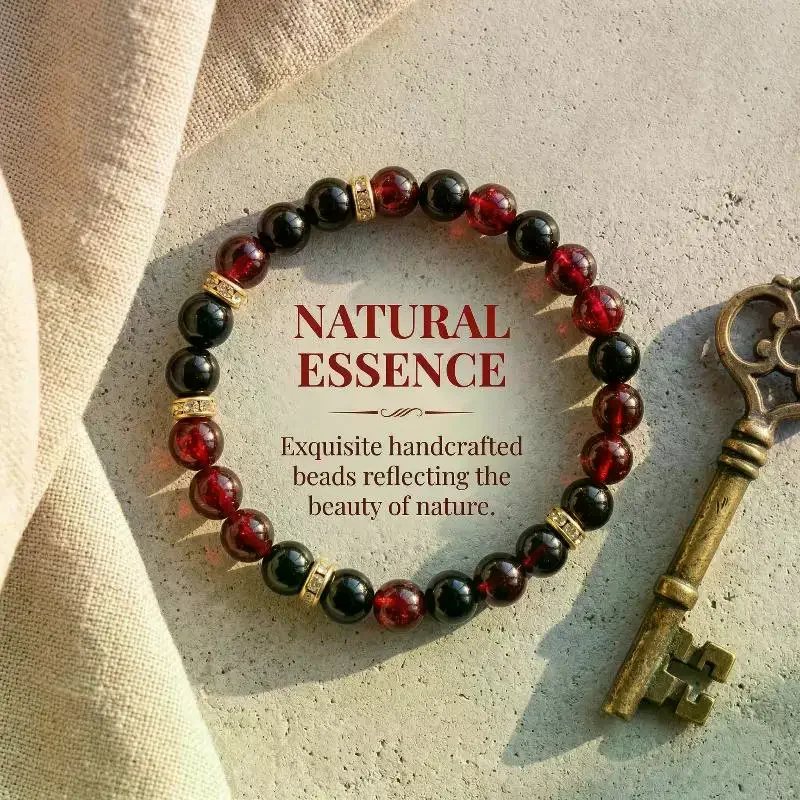 Anti Anxiety Bead Bracelet Couples Matching Jewelry for Stress Relief Handmade Boho Style Valentine's Gift