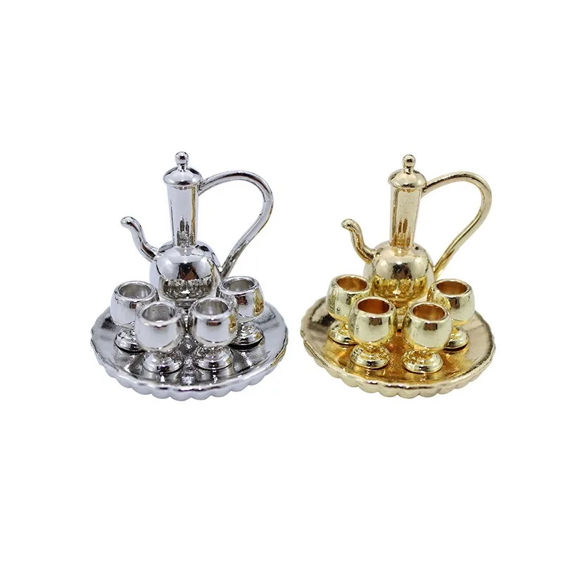 1: 12 Mini Disc Tea Set 52DOLLHOUSE Miniature Food and Play Scene Model Dollhouse Accessories view 4
