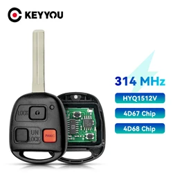 KEYYOU 3 pulsanti chiave remota 314mhz chip per Lexus GX470 LX470 2003 2004 2005 2006 2007 2008 HYQ1512V 4 d68 89070-60801