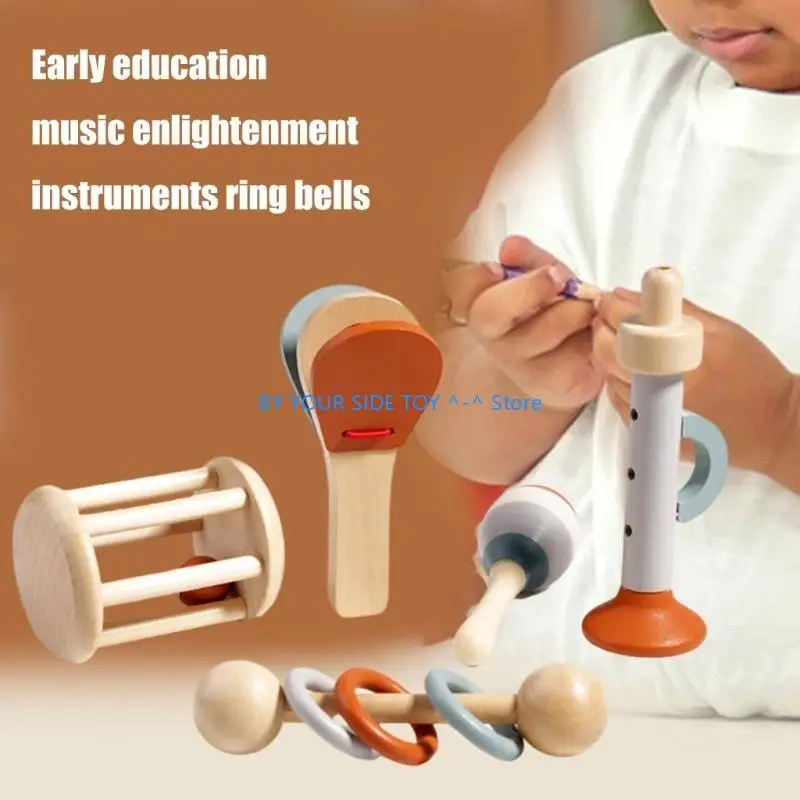 

Rattle Orff Music Set Toy for Kids Early Education Percussion Toy Trumpet Music Toy Castanet Instrument Baby Gift U6XE
