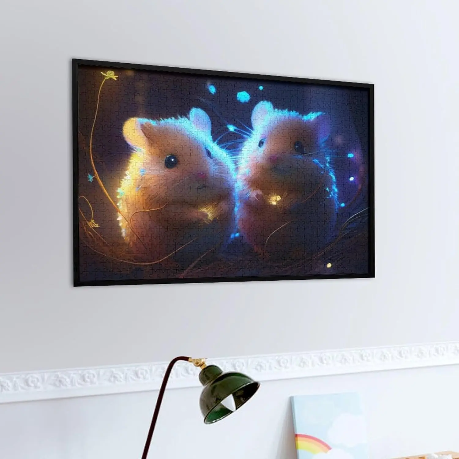 Dreamy Little Hamster 1000/500/300 Pieces Jigsaw Puzzle Challenging Family Activity Game for Gameroom Bedroom Livingroom Gift