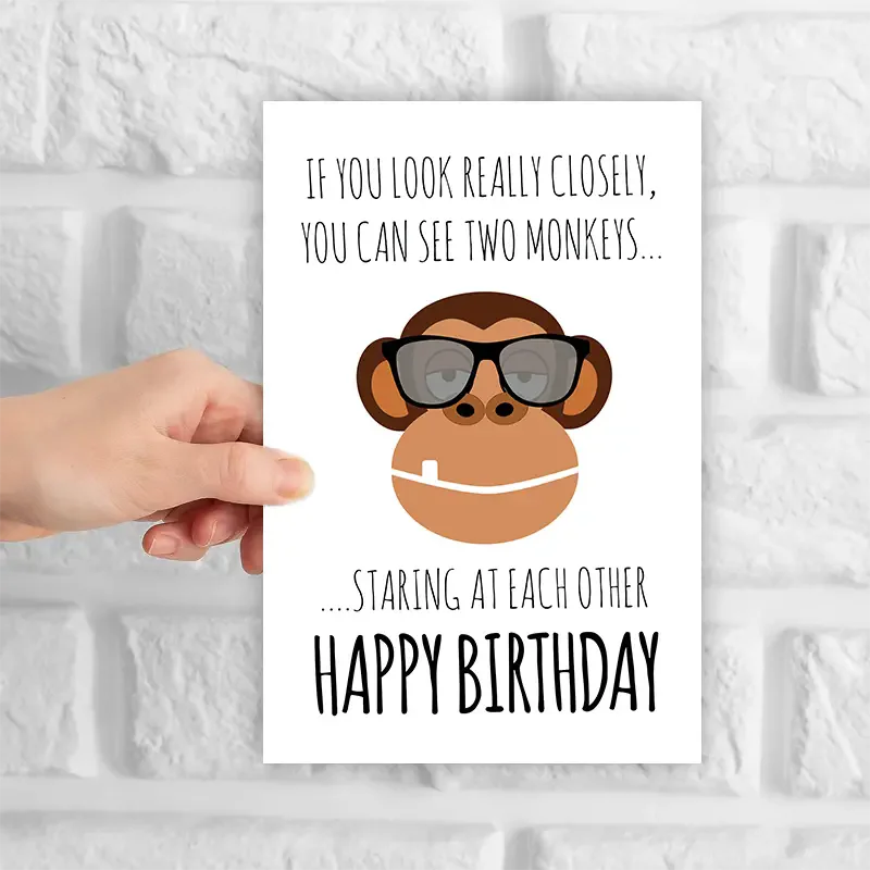 1pc, Greeting birthday card, funny and creative birthday card, suitable for family and friends, a gift card for family, friends