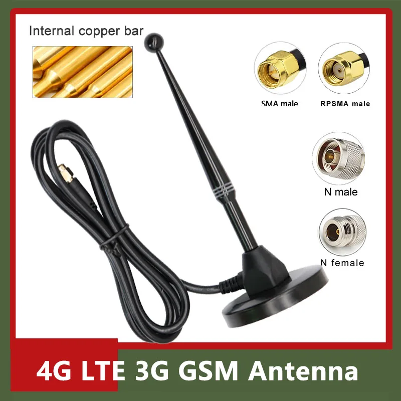 Long Range 698~2700Mhz Pure Copper 4G LTE 3G GSM High Gain 22dbi Omni WiFi Router Antenna Bluetooth Aerial N SMA male