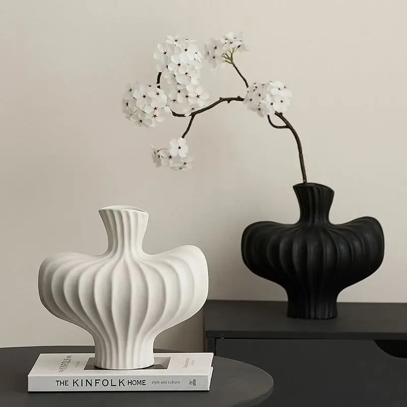 Художественная керамическая ваза, элитный орнамент для гостиной, цветочная композиция, ваби, песчаный ветер, гидропоника, цветы, ниша для проживания в семье
