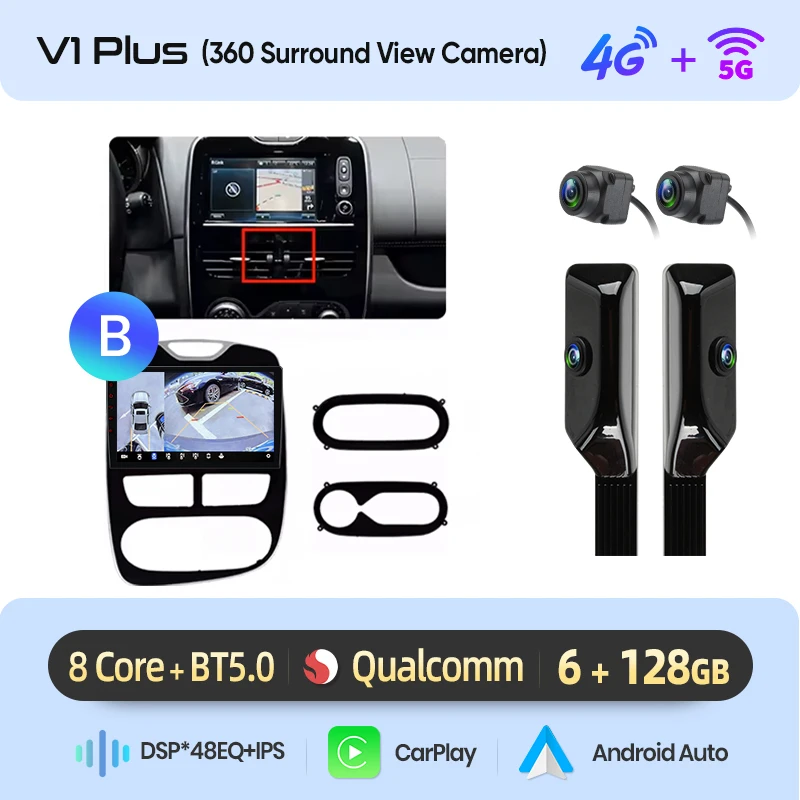 Junsun CarPlay Android Auto Auto Radio voor Renault Clio 4 Zane 2012-2017 GPS Intelligente Systemen Stereo Multimedia Auto Radio