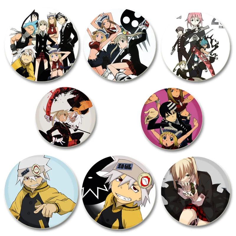 Japanse Anime Soul Eater Broche Maka Albarn/BlackStar Cartoon Cosplay Badge Handgemaakte Pins voor Kleding Rugzak Decoratie Gift