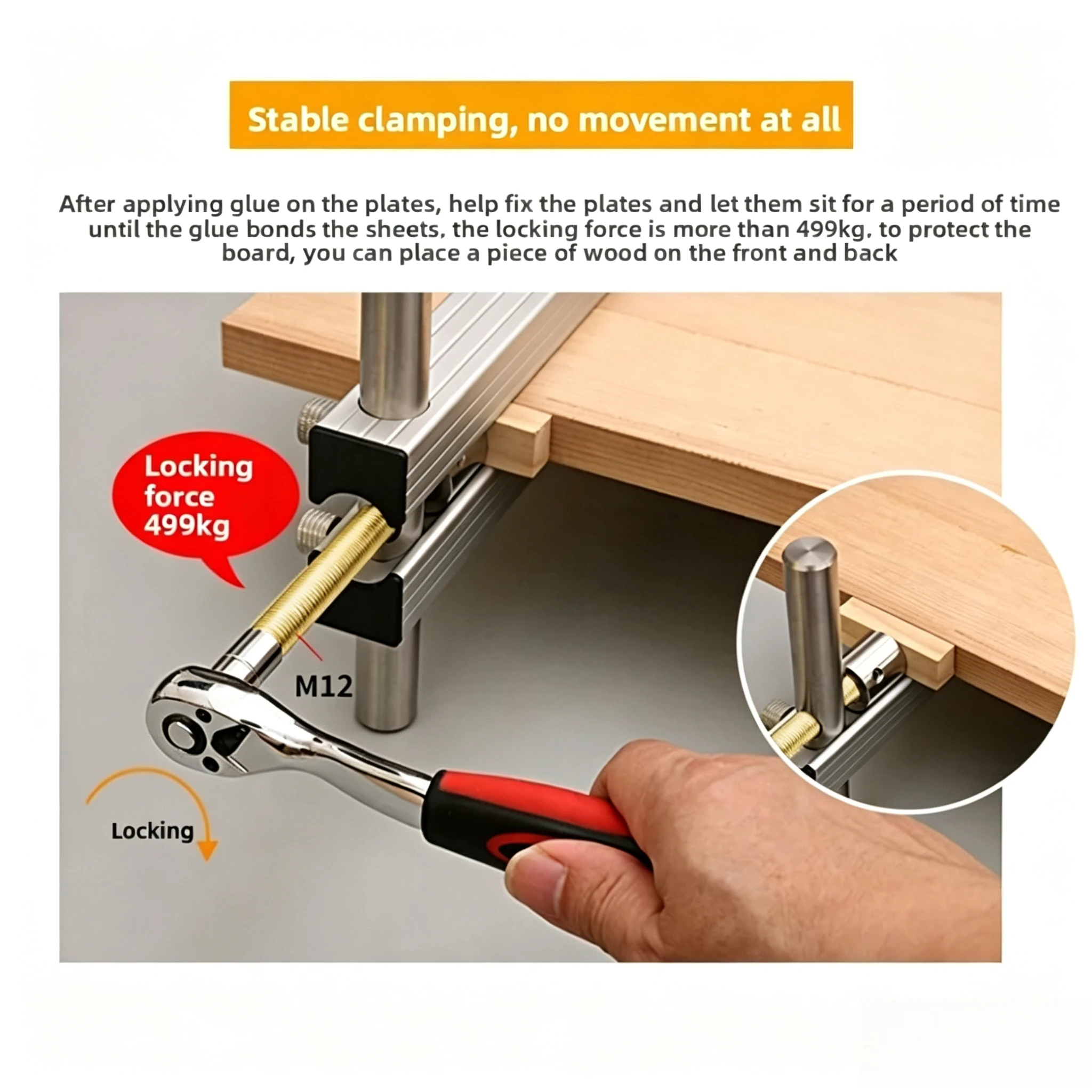 Woodworking Quick Splice Fixture Solid Table Top Clamp Fast Fixing Clip For Cabinet Panel DIY Carpenter Tools