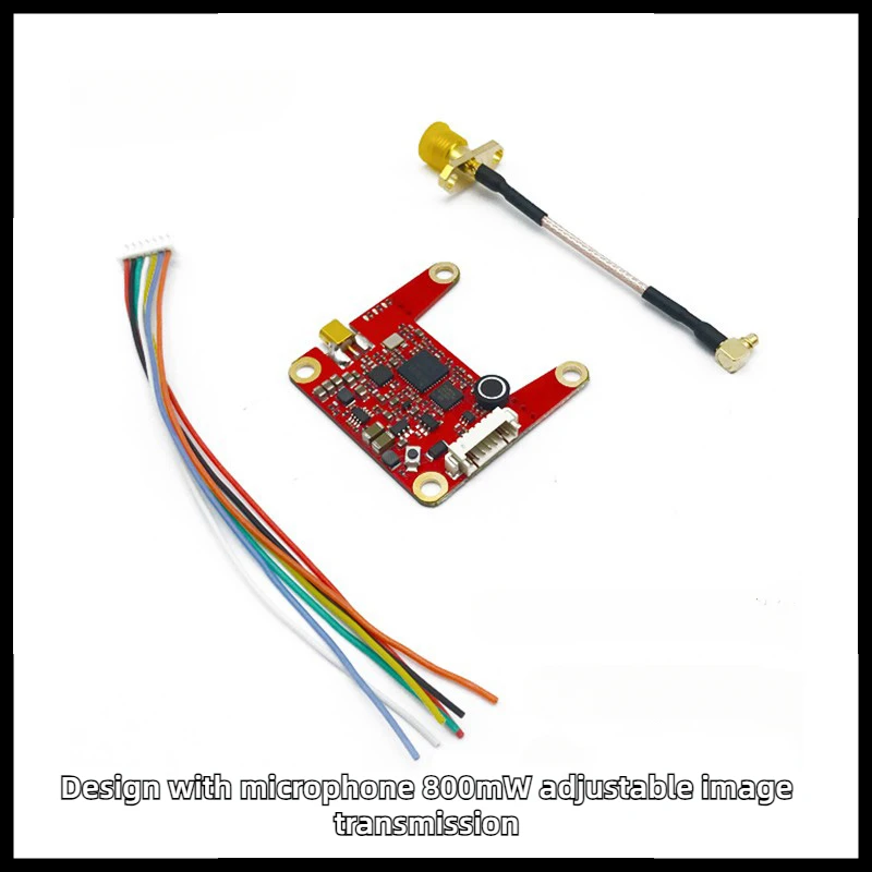 

5.8g Tower Type Image Transmission Transmitter 800mW Adjustable Power with Microphone FPV Drone Accessories Remote Transmission