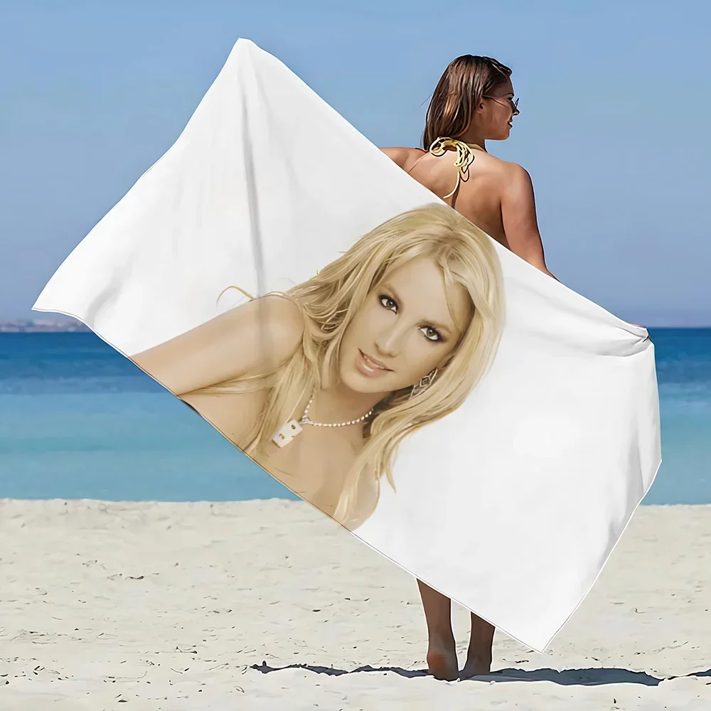 Singer Britney Spears Beach Towel Microfiber Sand Free Quick Dry Soft Sandproof Pool Towels Gift for Women Travel