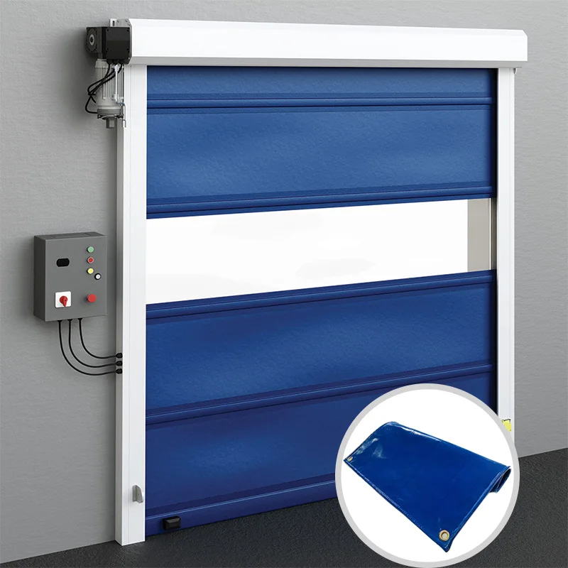 Remote Control High Speed PVC Door Rolling Curtain Automatic Fast Shutter Customized Product No Fixed Sizes Custom Size Customiz