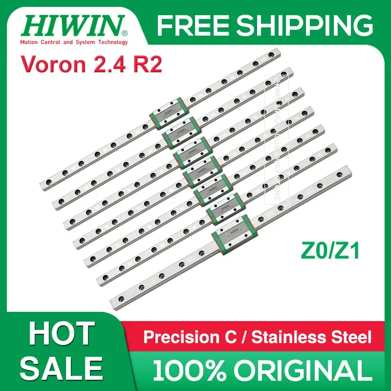 Voron 2.4 R2 HIWIN Rails 6XMGN9H 1XMGN12H Voron 2 4 R2 Rail Kit 250mm 300mm 350mm Build Stainless Steel Z0 Z1