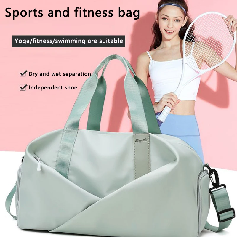 

Women Sports Gym Bag Travel Dry Wet Bag Handbags Multifunction Swimming Tote Shoulder Weekend Fitness Duffle Yoga Shoes Daypack