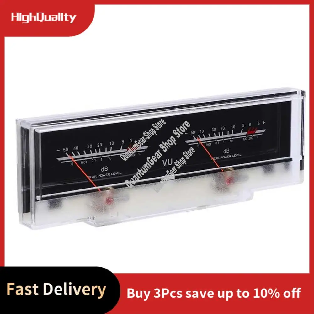 Double Pointer VU Meter Stereo Audio Amplifier Board DB Sound Audio Level Indicator Tester Adjustable Backlight-A32R