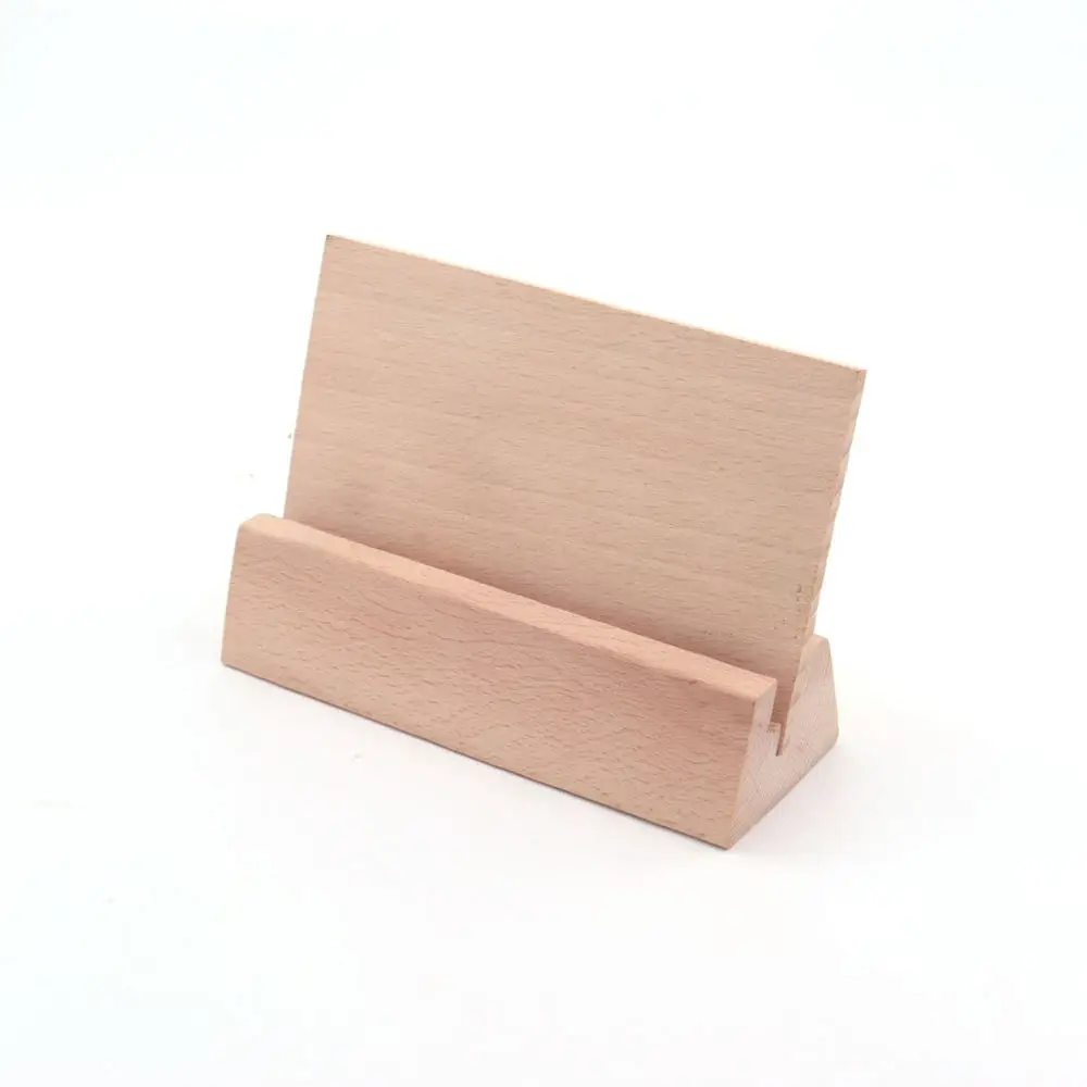 Wooden Desktop Calendar Stand Business Card Memo Note Holder Decorative Display Base For Home Office Desk Decoration New