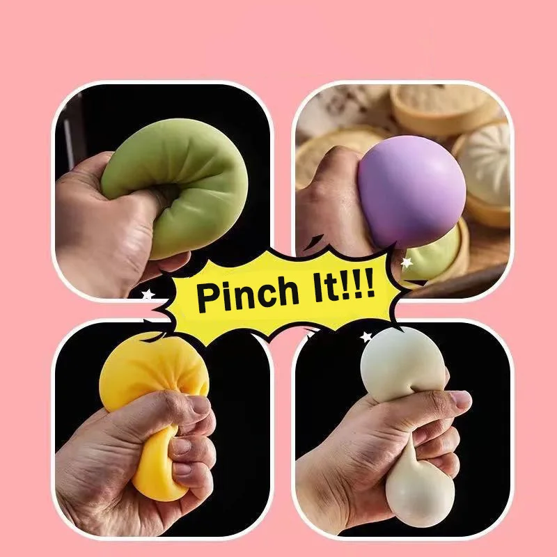 Mainan Squishy Bentuk Pangsit Kartun, Bola Anti Stres, Mainan Sensorik Fidget untuk Meredakan Kegembiraan, Squishy Tabas Abreact, Hadiah Kejutan Squishy