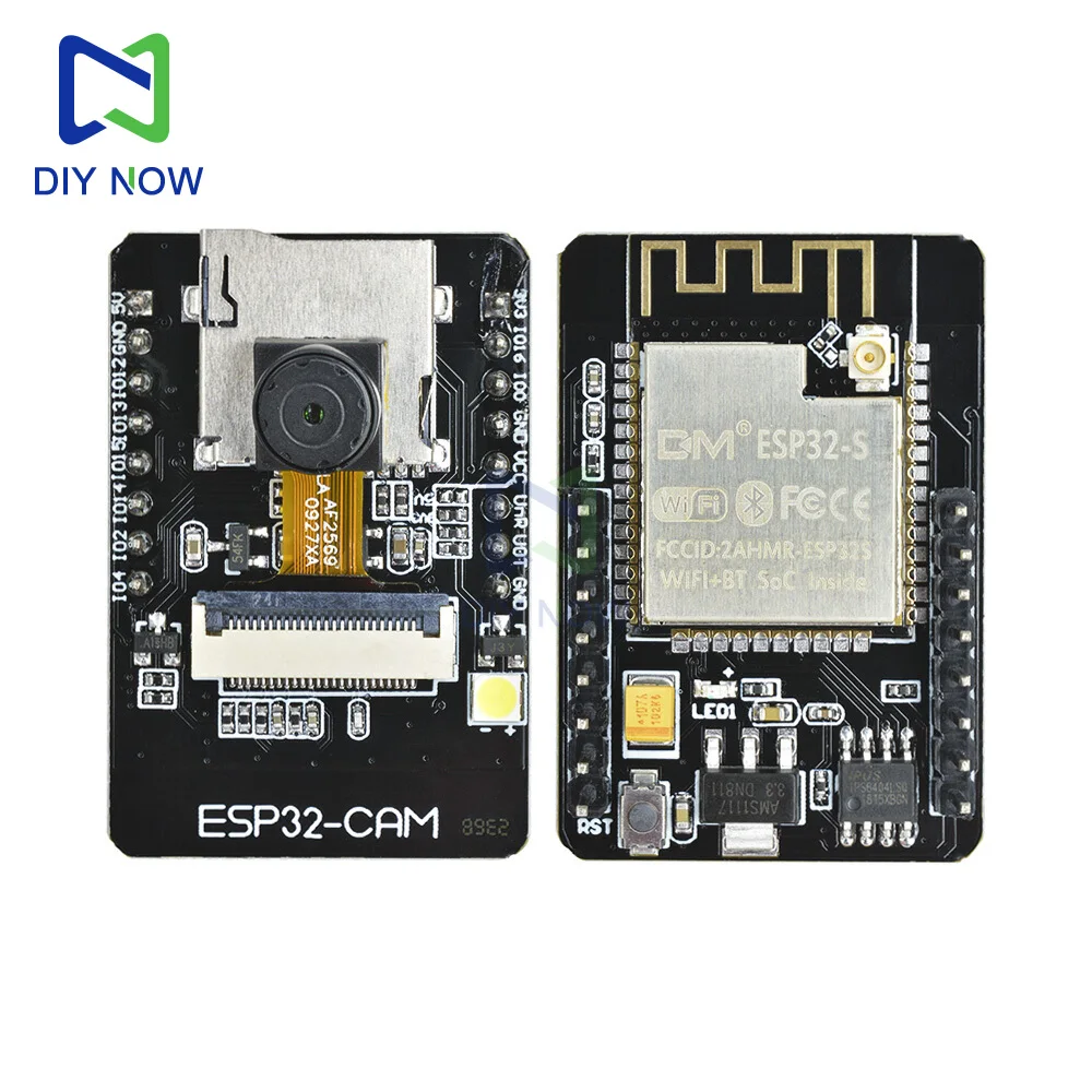 Placa de desarrollo ESP ESP32-CAM WIFI Bluetooth módulo de cámara OV2640 módulo de ESP32-S de 2,0 MP compatible con tarjeta UART, SPI, I2C, PWM TF