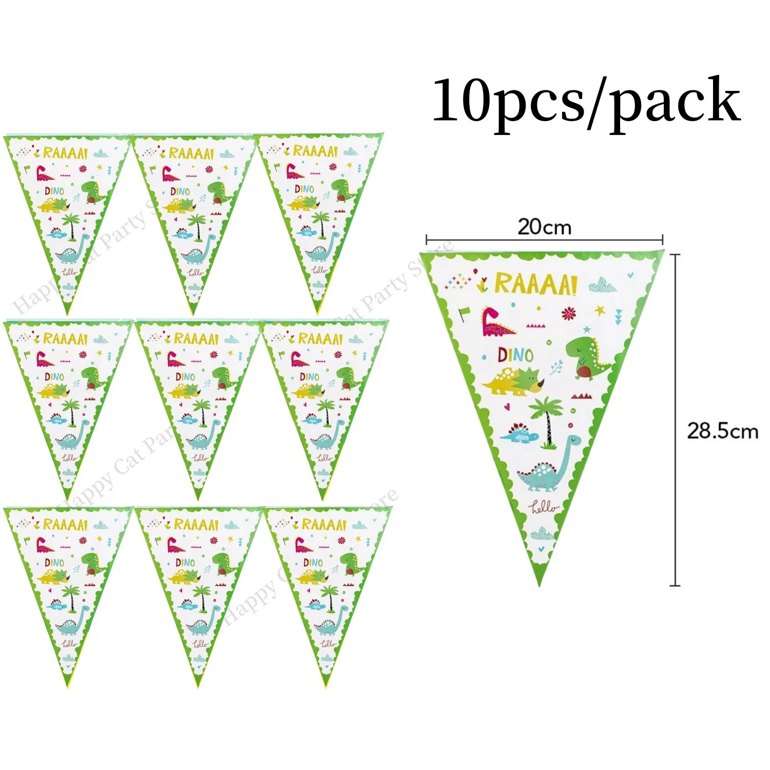 Dinosaurier Alles Gute zum Geburtstag Girlande Banner Party Flagge Banner Bunting Wimpel Girlande Flagge Kinder Party Gefälligkeiten Hängen Dekor Liefert – Detail 11