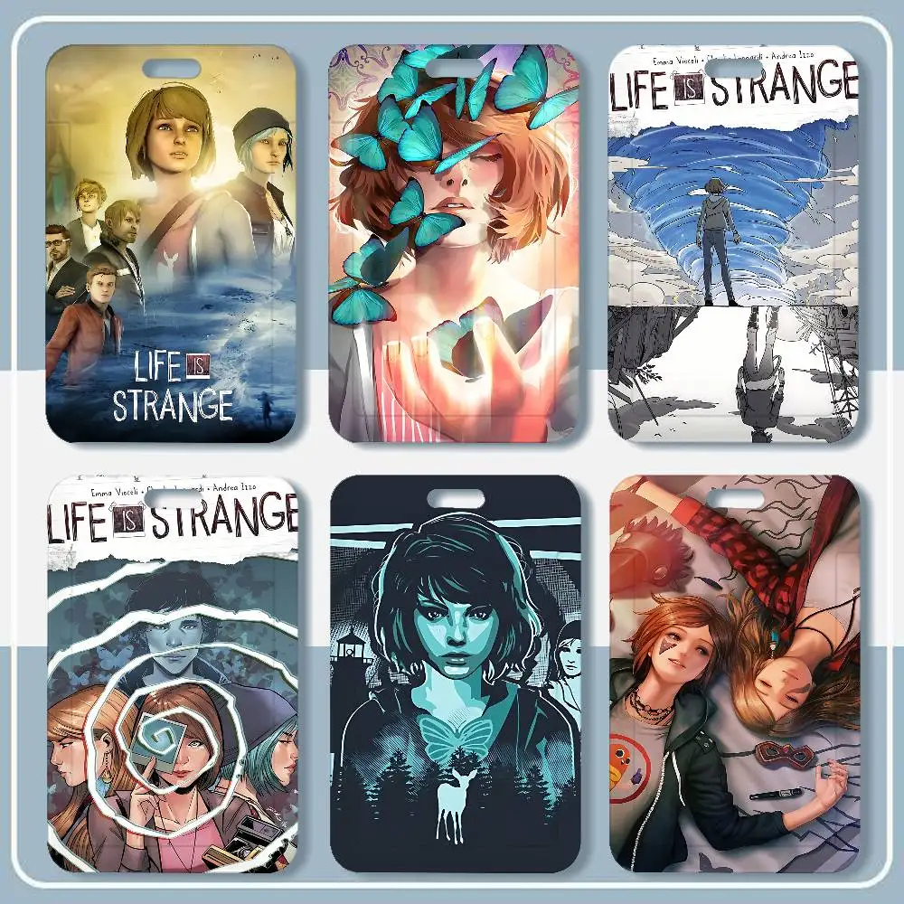 

Game L-Life Is S-Stranges Card Holder Neck Strap Pendant Door Badge Holder Lanyards Keychain Work Credential Case Gift