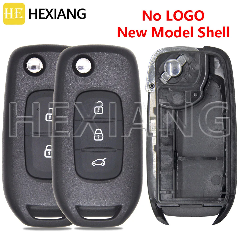 HE 2/3 Button Replacement Flip Car Remote Key Shell Case No Logo For Renault Logan Duster Sandero Oroch