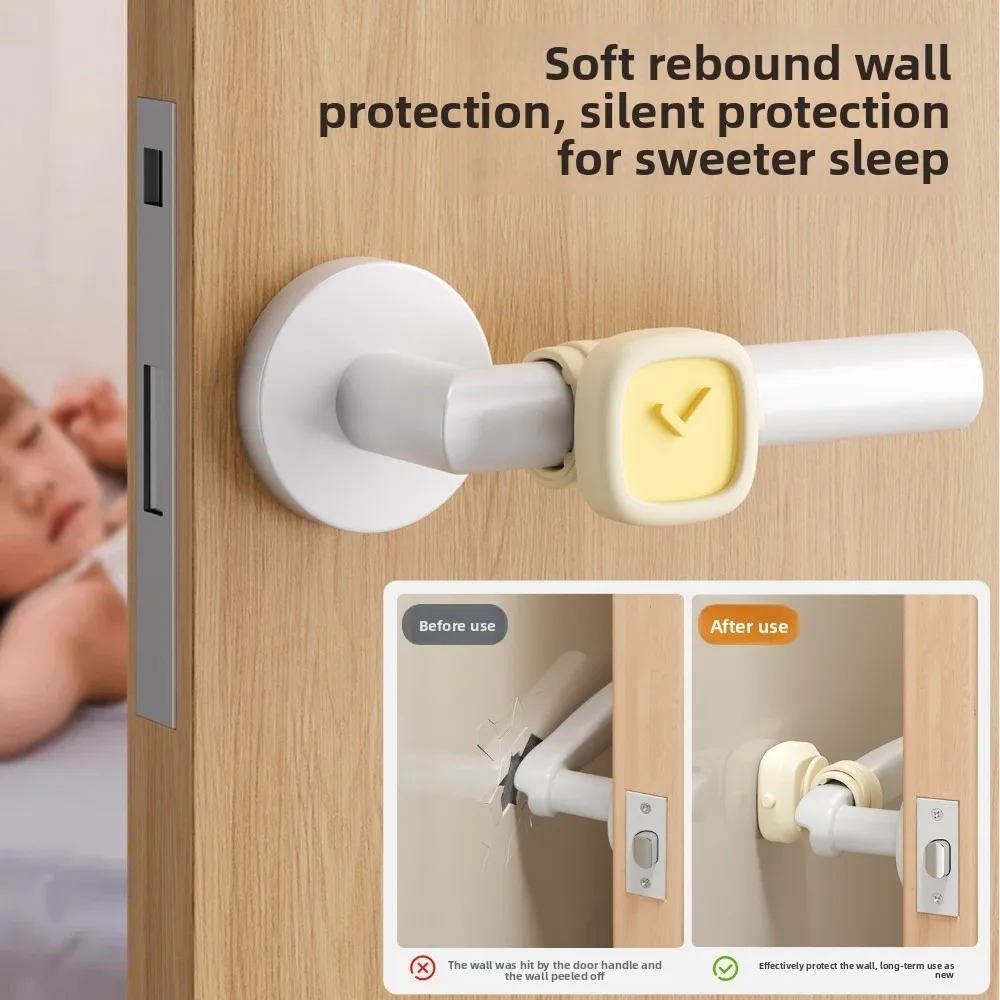 

2pcs Durable Silicone Door Stopper Anti-Shock Watch Shape Anti-crash Pad Mute Practical Door Handle Bumper Home Decoration