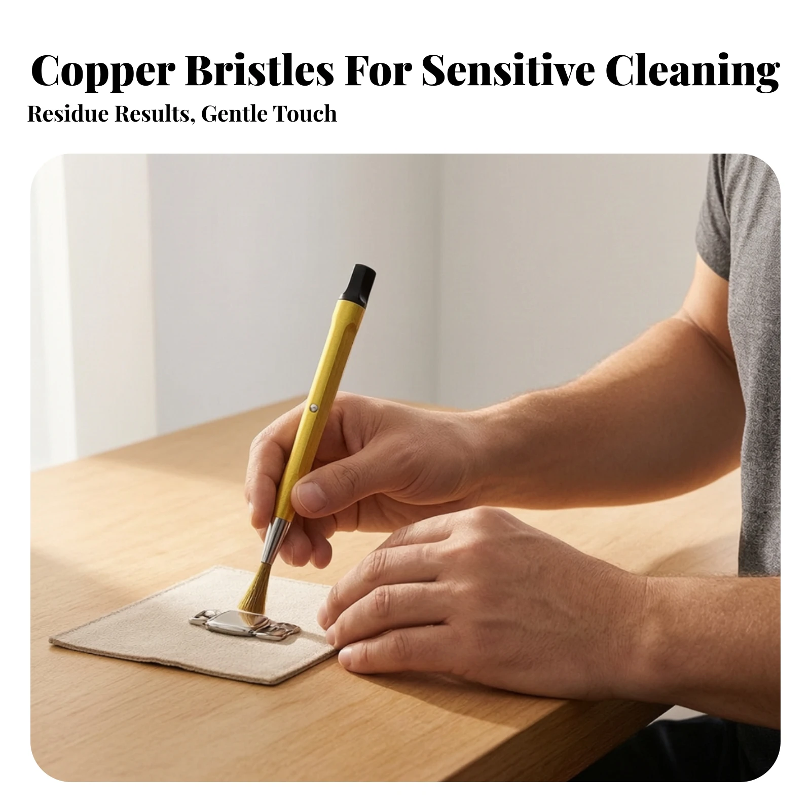 Pen-Shaped Cleaning Brush Rust-Removing Pen Shape Wire Brush Fine-Tip Compact for Watchmakers, Watch Repair, Workshop