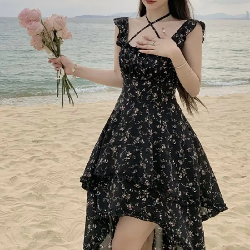 Vestidos sem mangas feminino casamento civil outono jacquard geométrico tridimensional empilhamento em camadas em cascata bolha y2k