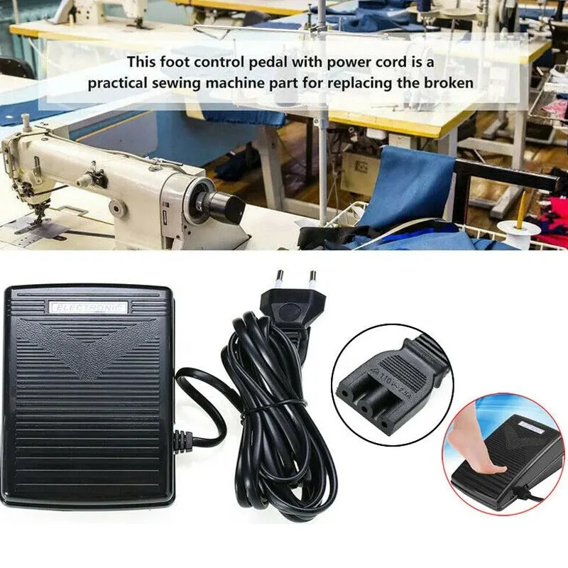 110/220V Sewing Machine Foot Control Pedal Speed Controller Motor Sewing Machine Accessories Foot Switch Pedal with Power Cord