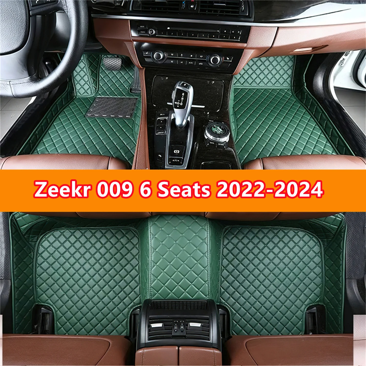 

Car Floor Mats for Zeekr 009 6 Seats 2022-2024 Leather Floor Mats for Cars Carpets Interior Accessories