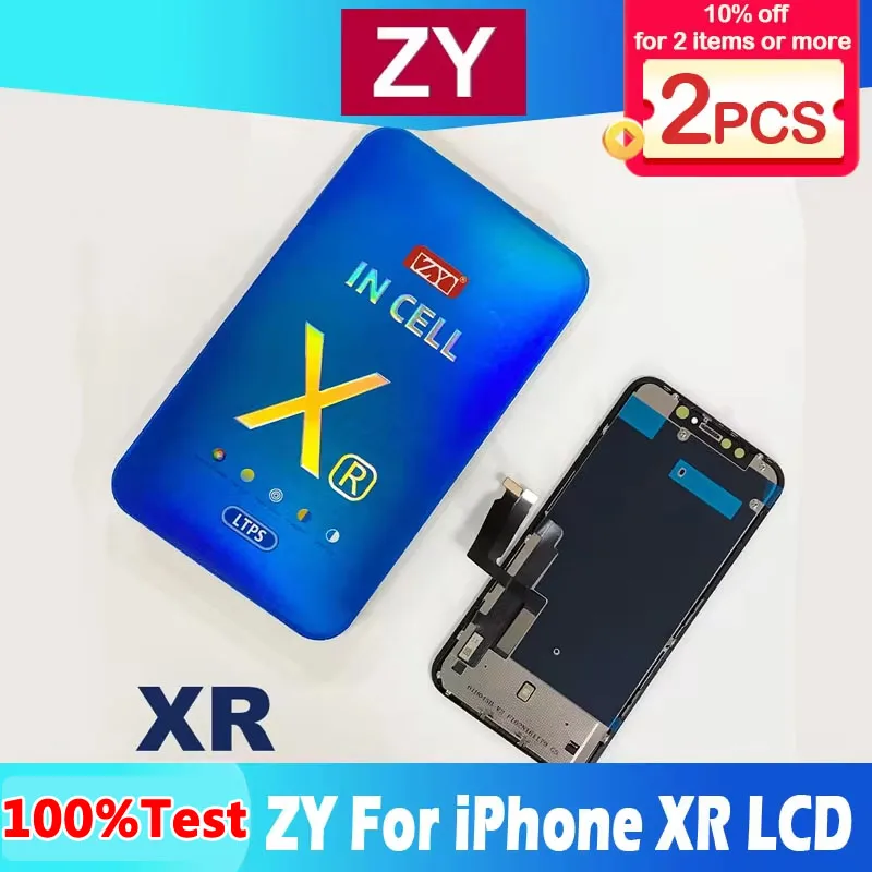 ZY LCD FHD+ Screen for IPhone XR LCD Display Touch Screen Digitizer Incell Replacement Parts True Tone Mobile Screen Repair