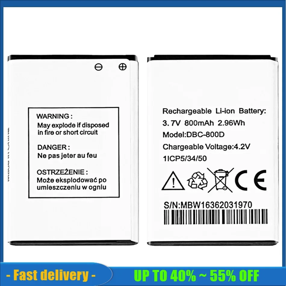 Mobile Phone Batteries 800mAh DBC-800D For Doro 500 506 508 509 510 515 6520 6030 Portable Battery