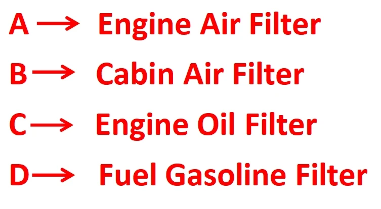 1/2/3/4 pcs Auto Filter for KX11 Geely Monjaro/Manjaro Xingyue L Engine 2.0T Engine Air&Engine Oil &Cabin Air&Fuel Filters sets