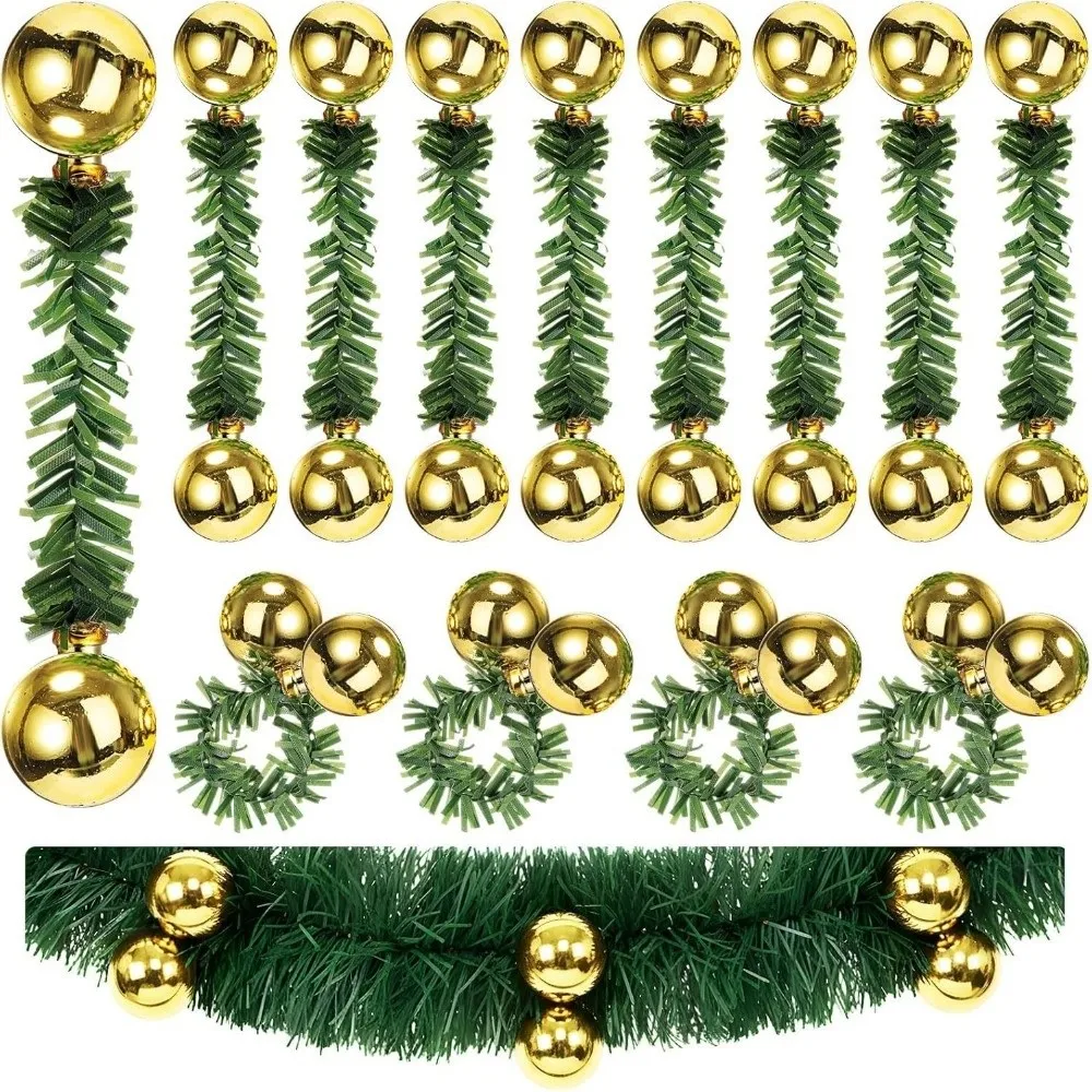 Attaches flexibles pour couronnes de Noël, boules décoratives, structure torsadable, attaches pour couronnes de Noël, attaches décoratives torsadables pour Noël
