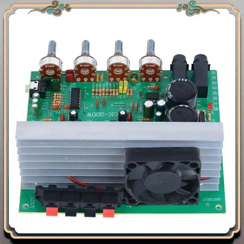 

Durable New OK200W 2Channel 4-8Ohm Amplifiers Module Board Double Group AC18-26V 2 Channel Power Amplifiers Board Finished