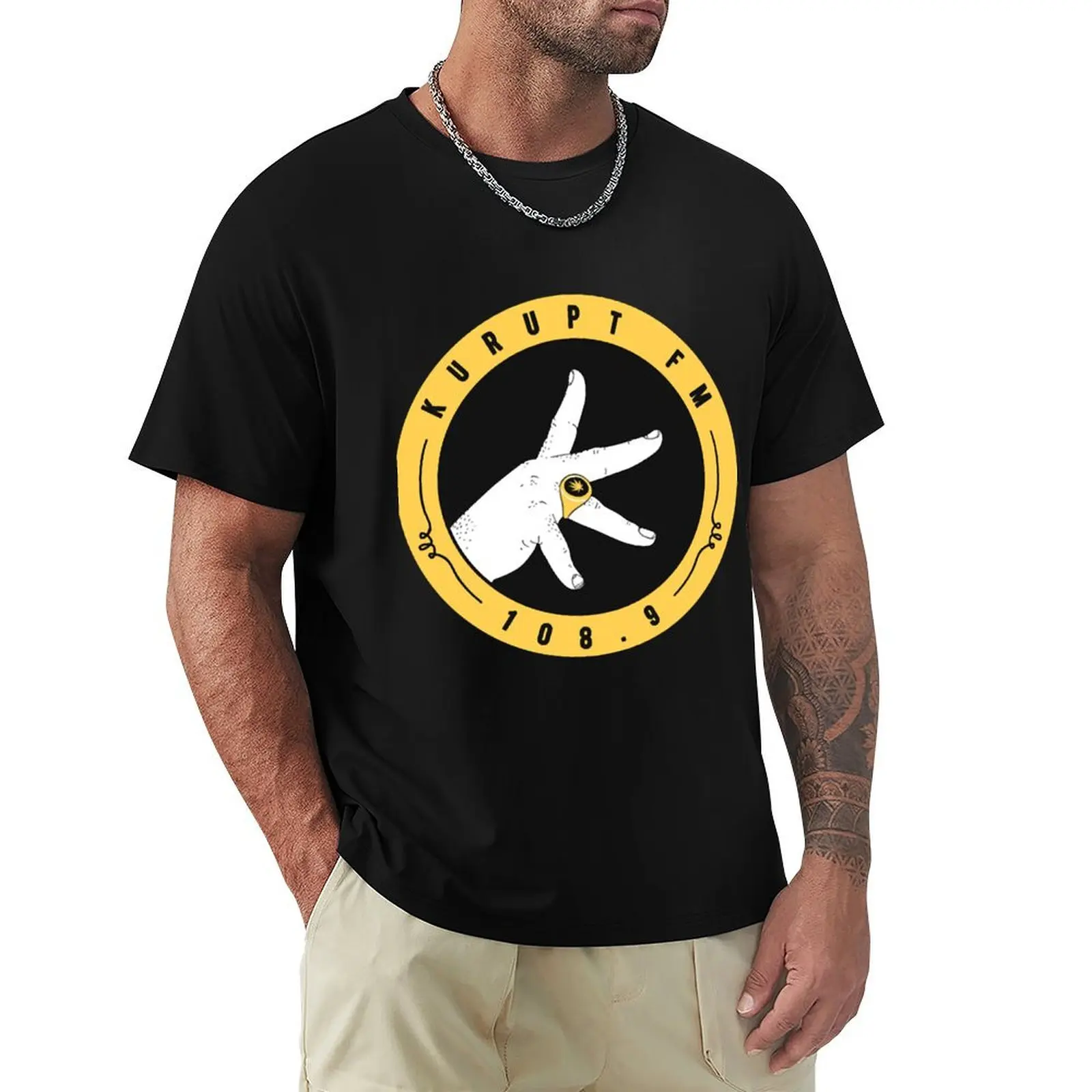 Kurupt FM Logo T-Shirt t shirt man cotton T-Shirt