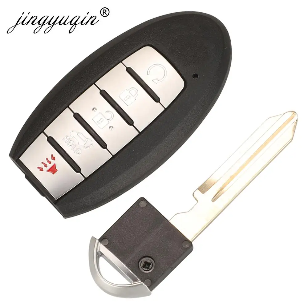 jingyuqin KR5TXN4 S180144507 Smart 5 Button Key for Nissan Rouge 2019 2020 2021 Kicks 433Mhz 4A HITAG AES NCF29A1M 285E3-6RR7A