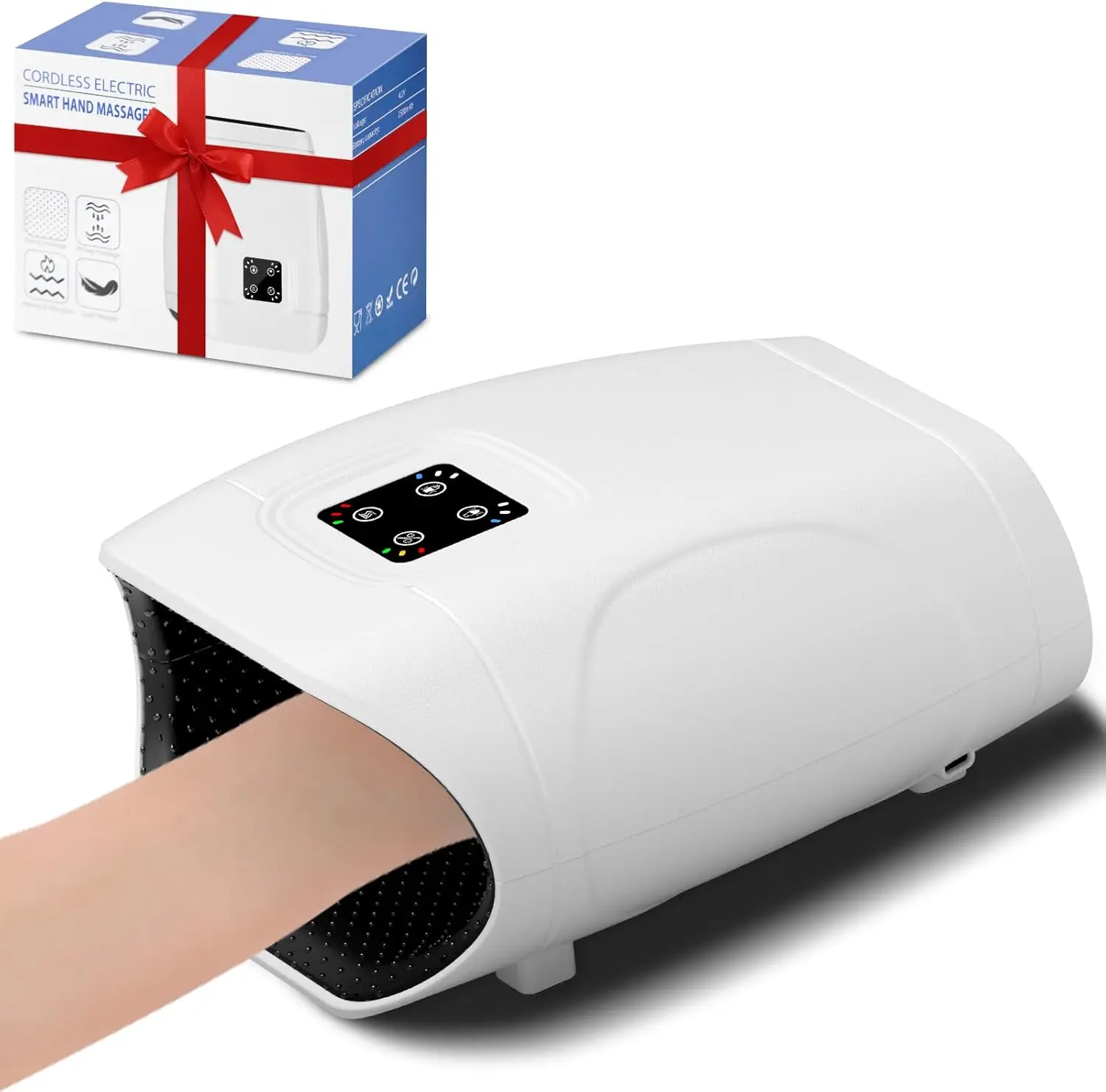 Cordless Hand Massager with Heat & Compression for Arthritis, Carpal Tunnel Relief – Perfect Gift for Men & Women