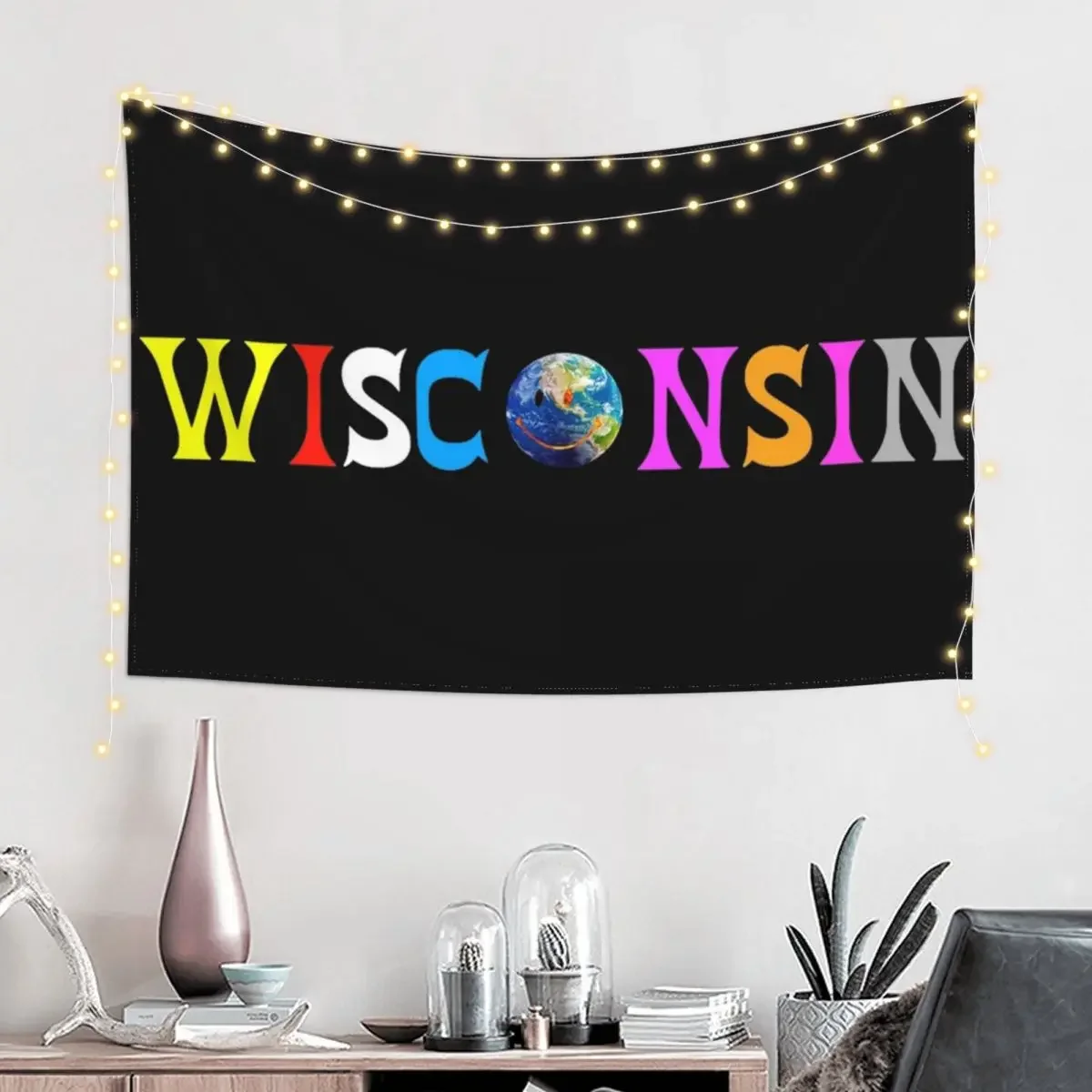 Wisconsin Astroworld Tapestry Art Mural Home Supplies Tapestry