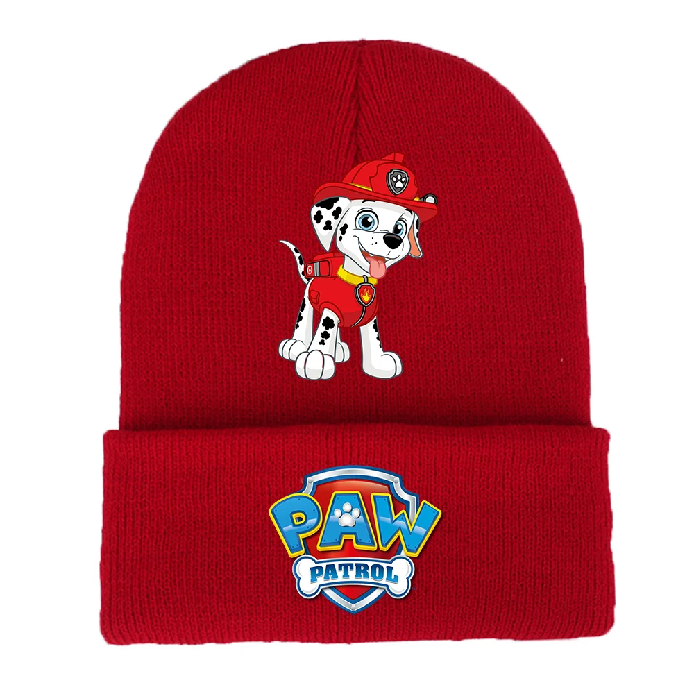 Paw Patrol Gestrickte Kappe Kopfbedeckungen Cartoon Winter Woolen Hut Chase Skye Skullies Mützen Jungen Mädchen Motorhaube Weihnachten Geburtstag