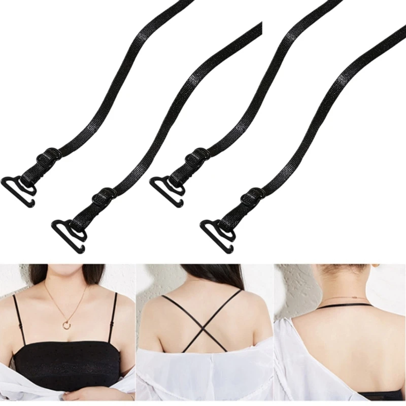 Spalline elastiche rimovibili per reggiseno senza spalline Spalline per reggiseno regolabili antiscivolo Tracolla per reggiseno di ricambio per donna