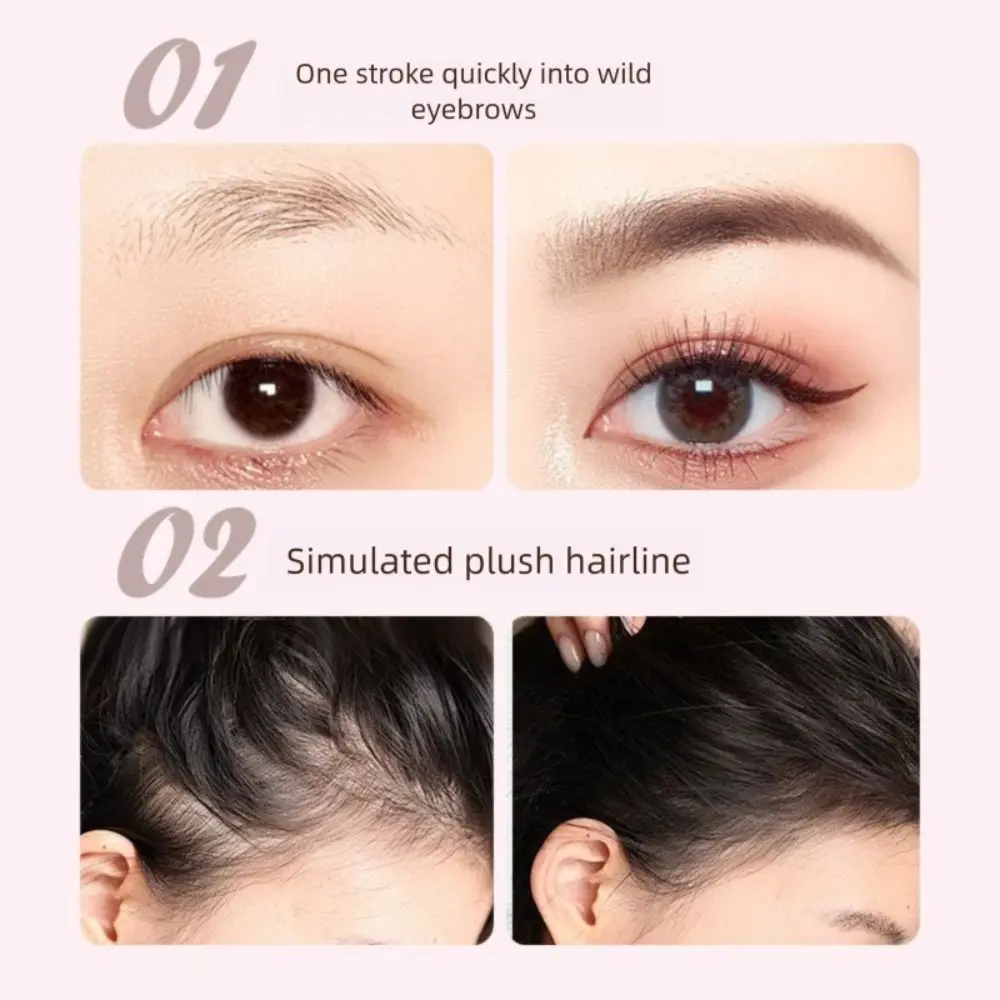 Lápiz de cejas resistente al agua, pincel para cejas en ángulo de secado rápido, uso multifuncional de larga duración