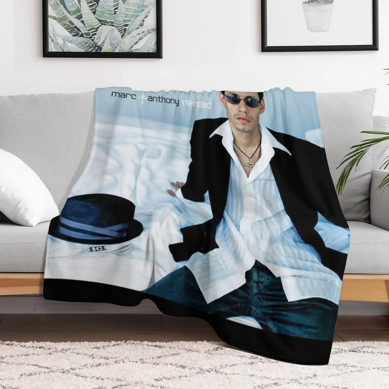 Marc Anthony mended Throw Blanket Hair for sofa Comforter cosplay anime Blankets