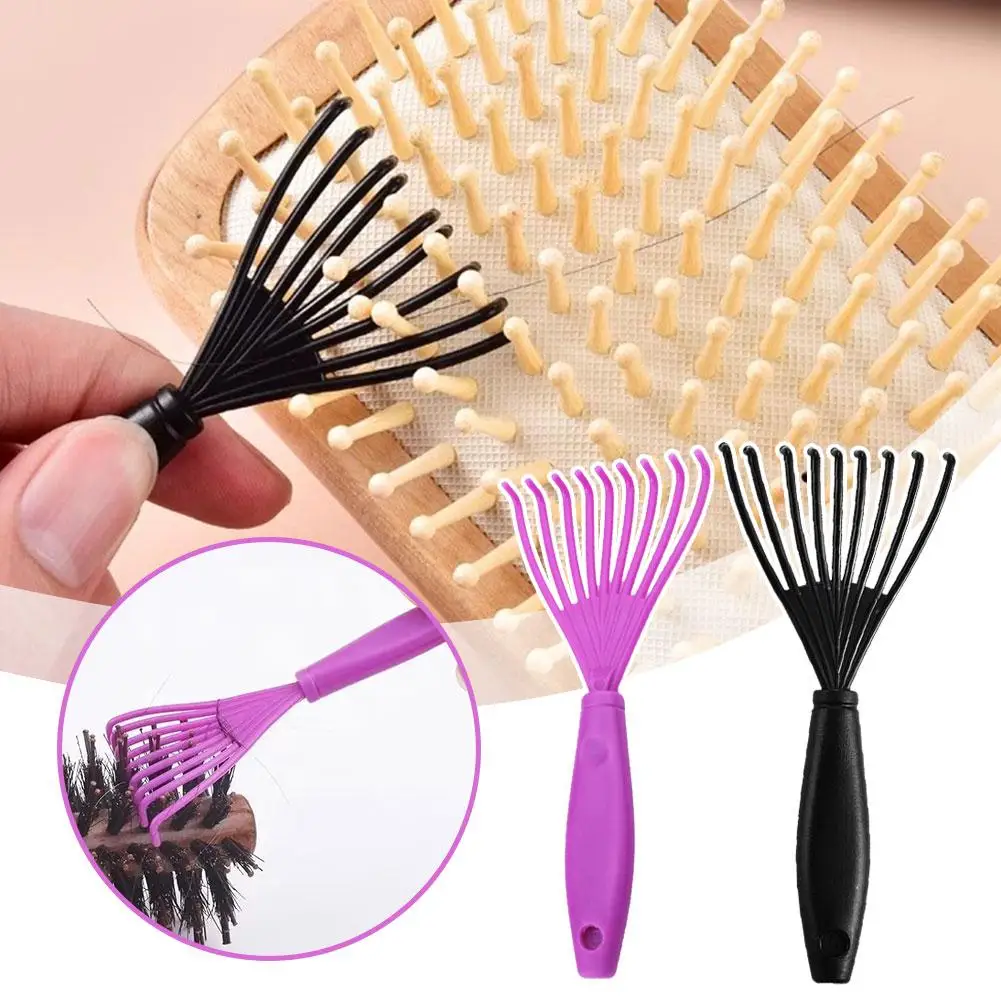 Curly Hair Comb Cleaning Tool, Claw Cleaner com Hairbrush, Styling Dirt Feature, X4G9