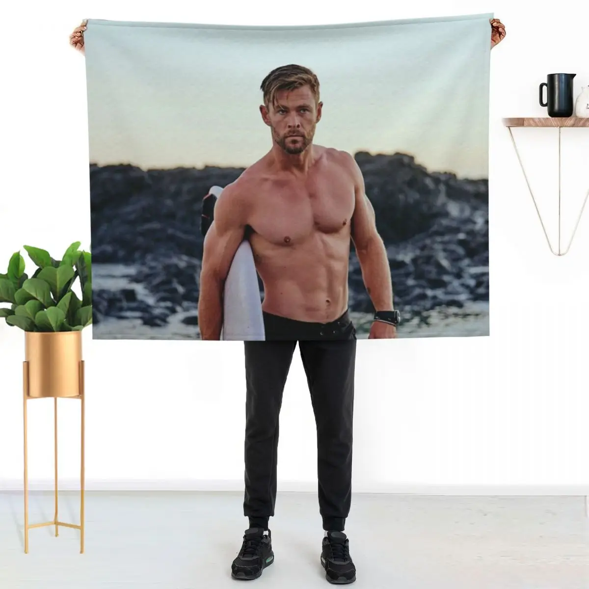 Chris Hemsworth Throw Blanket Vintage Camping Thermals For Travel Plaid Summer Soft Blankets