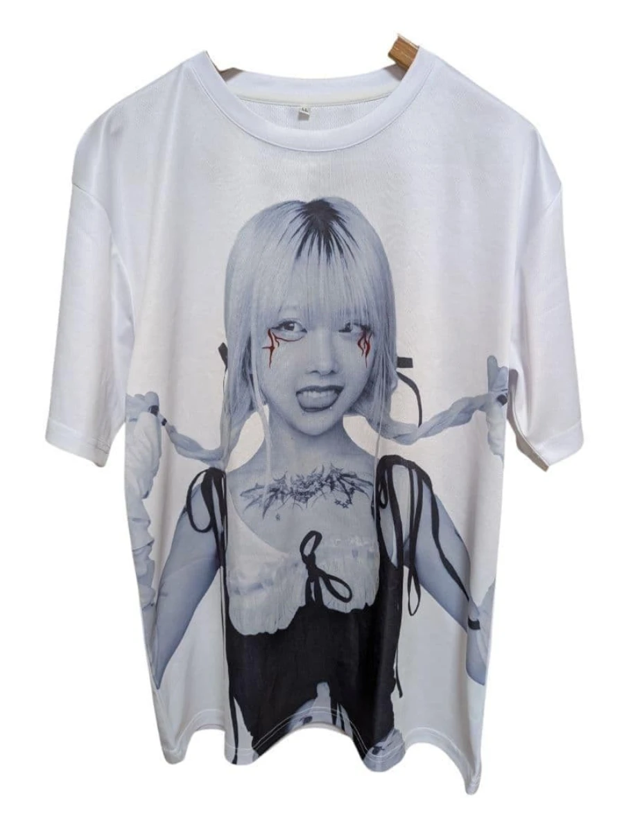 Y2K 00s Retro Short A symbol of decadence T-Shirt 2026 Summer New Women's Vintage Breathable Tee Streetwear Oversized Loose