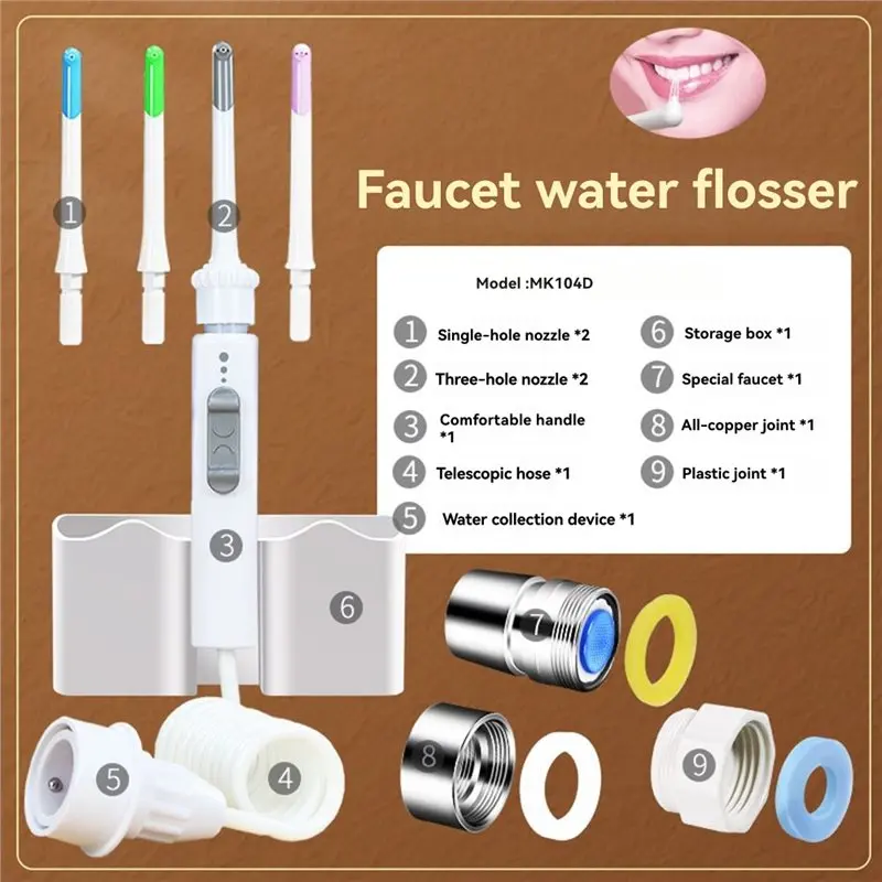 منظف جهاز تنظيف الأسنان بالماء، صنبور قابل للفصل، جهاز العناية بالفم المنزلي للتنظيف والنضارة العميقة #2